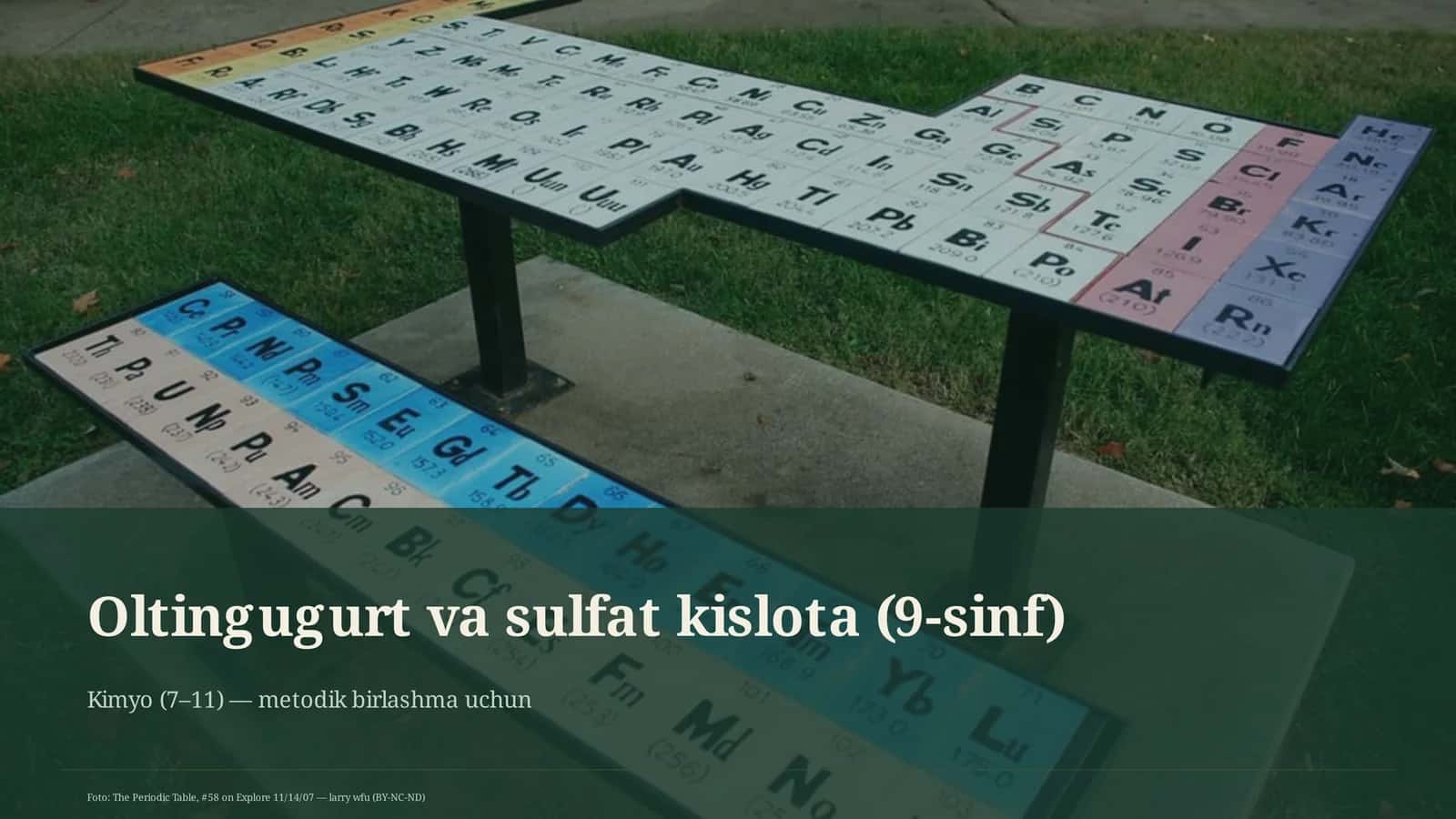 Oltingugurt va sulfat kislota (9-sinf) 1