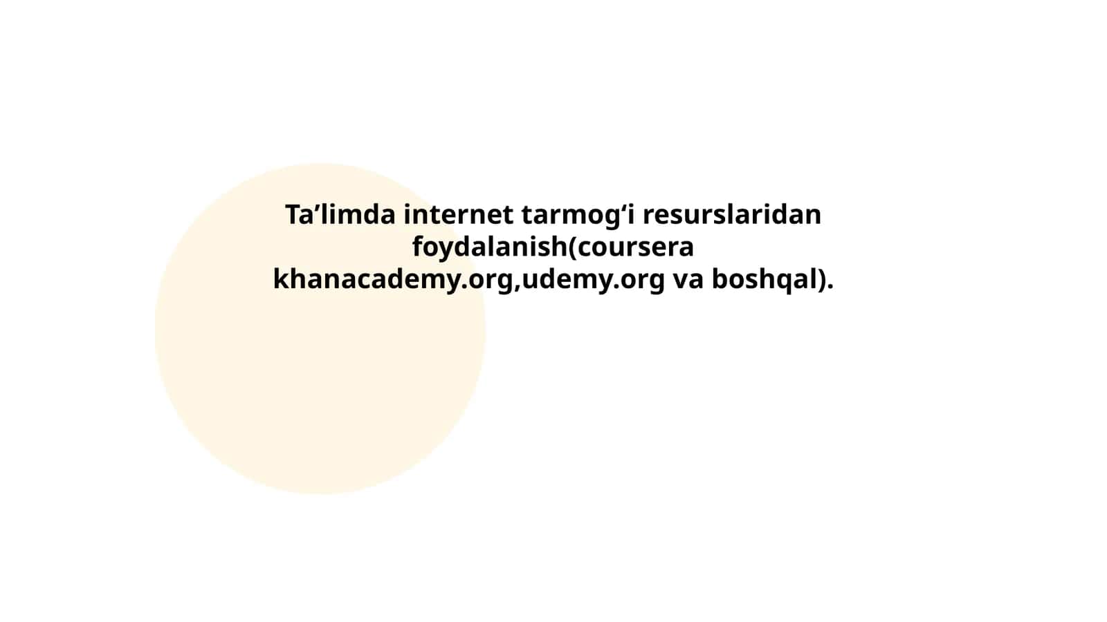 Ta'limda Internet Resurslaridan Foydalanish 1