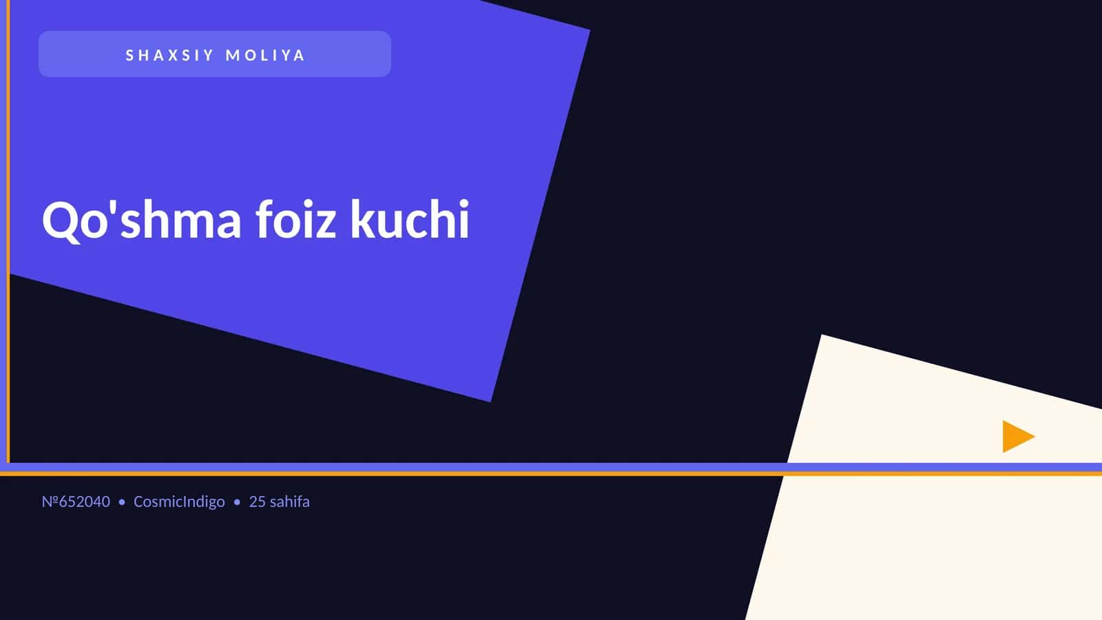 Qo'shma foiz kuchi 1
