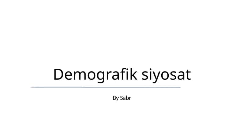 Demografik siyosat 1