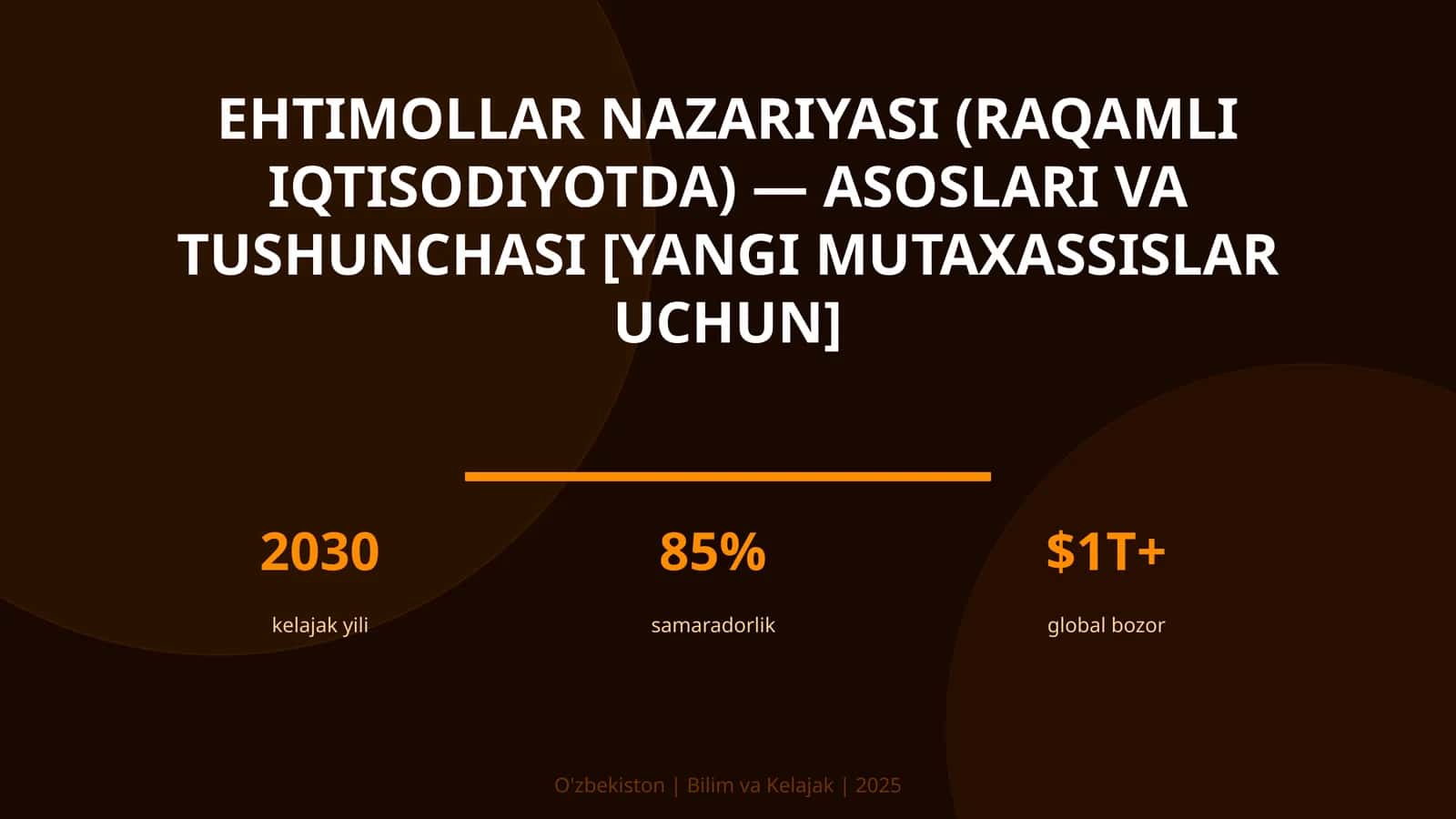 Ehtimollar nazariyasi (raqamli iqtisodiyotda) — asoslari va tushunchasi [yangi mutaxassislar uchun] 1