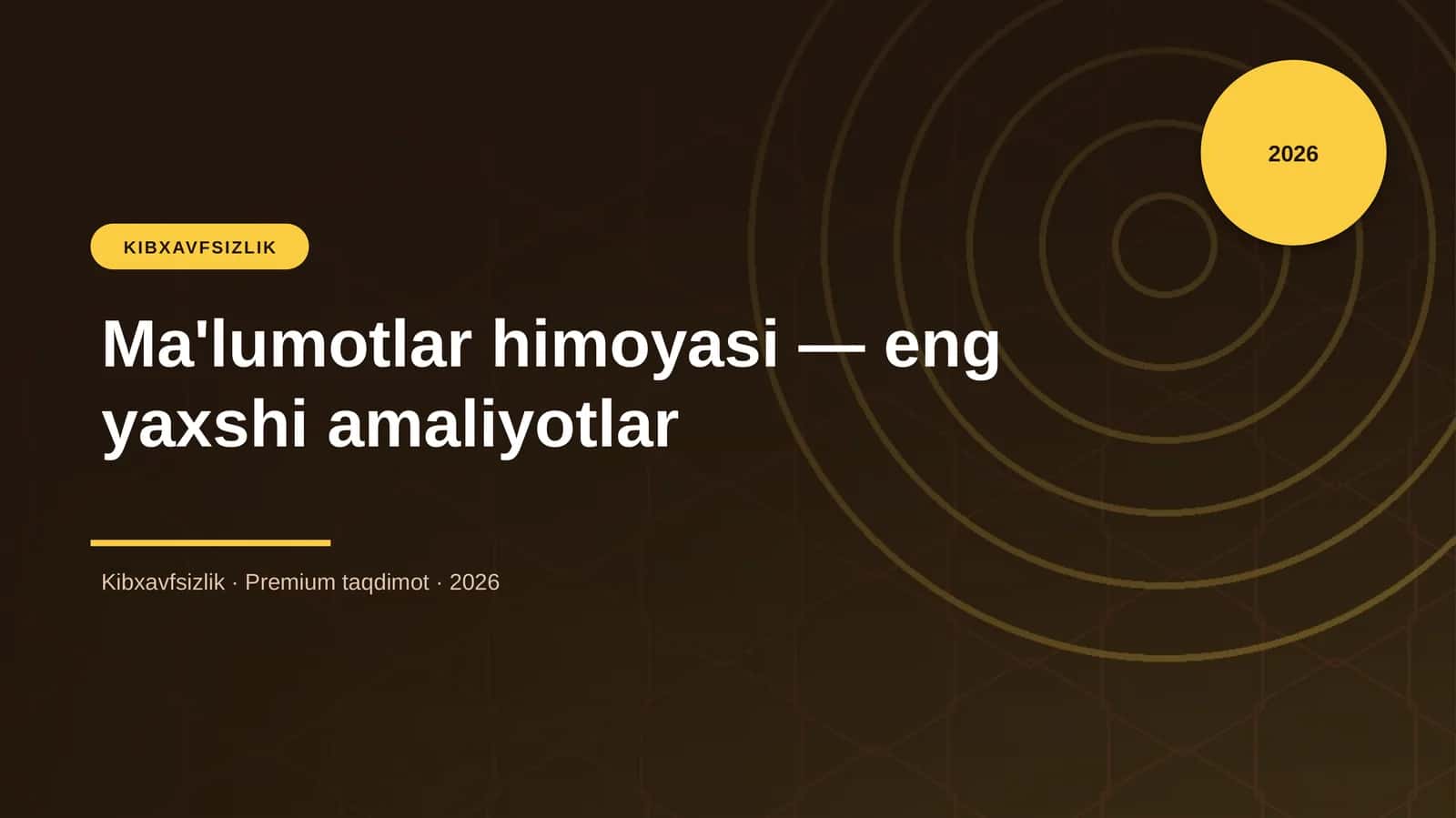 Ma'lumotlar himoyasi — eng yaxshi amaliyotlar 1