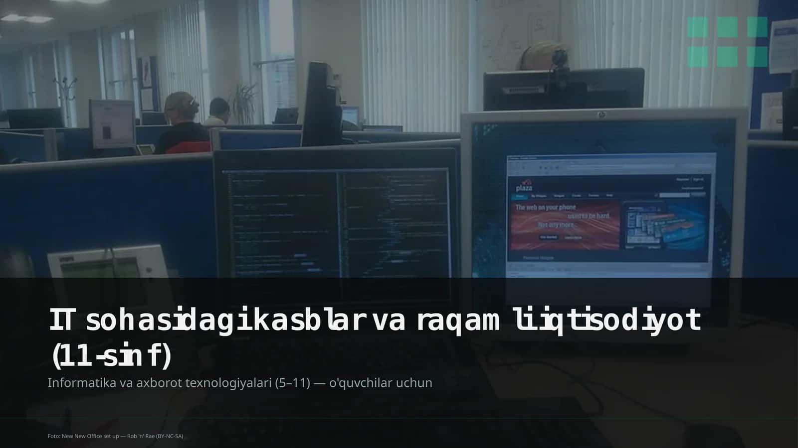 IT sohasidagi kasblar va raqamli iqtisodiyot (11-sinf) 1
