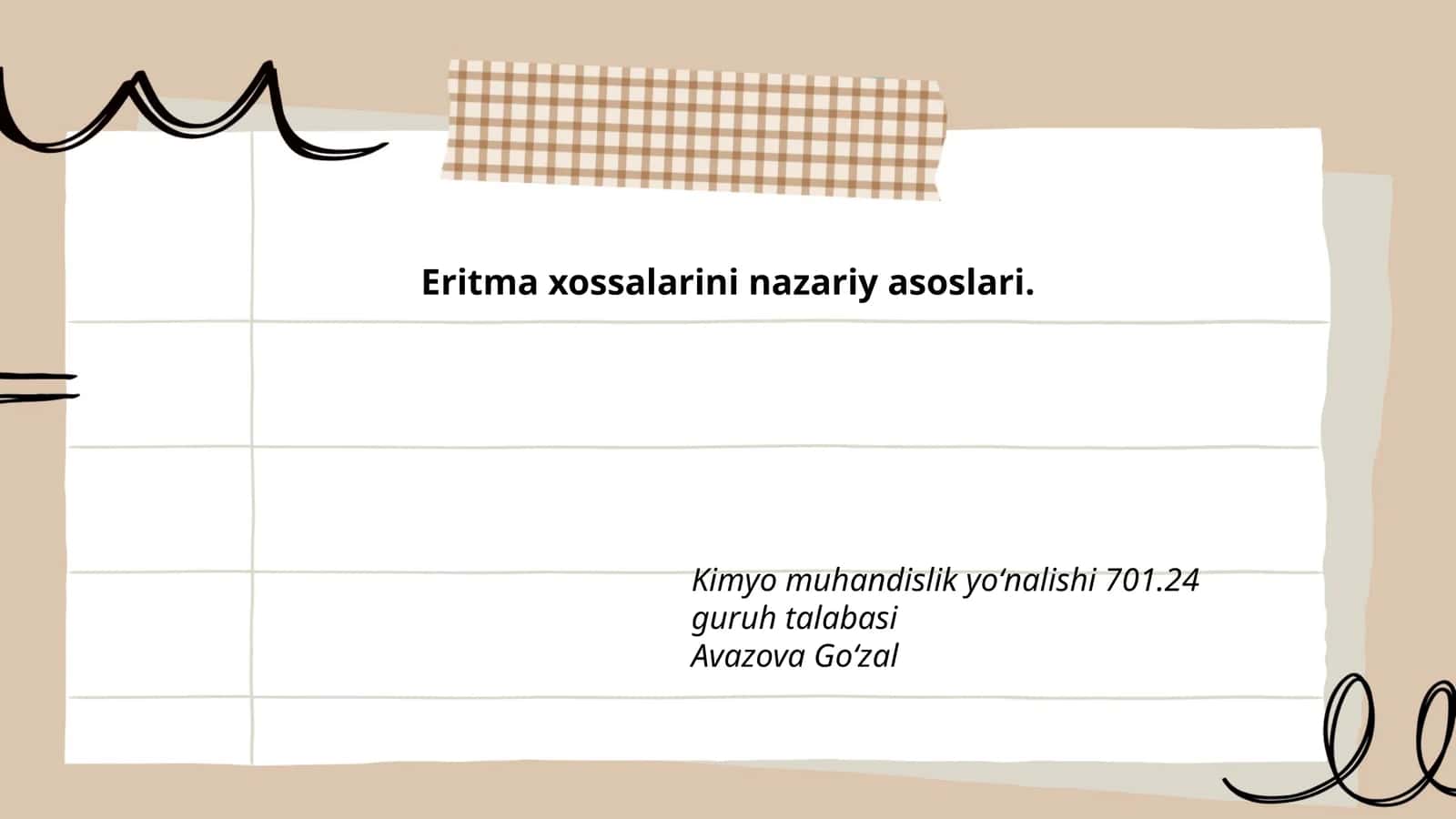 Eritma Xossalarini Nazariy Asoslari 1