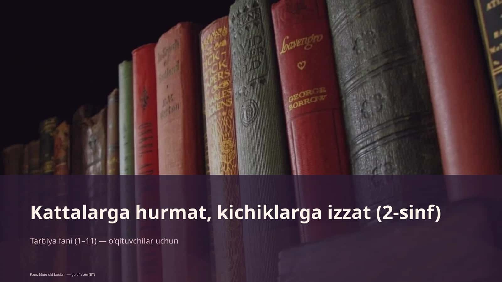 Kattalarga hurmat, kichiklarga izzat (2-sinf) 1