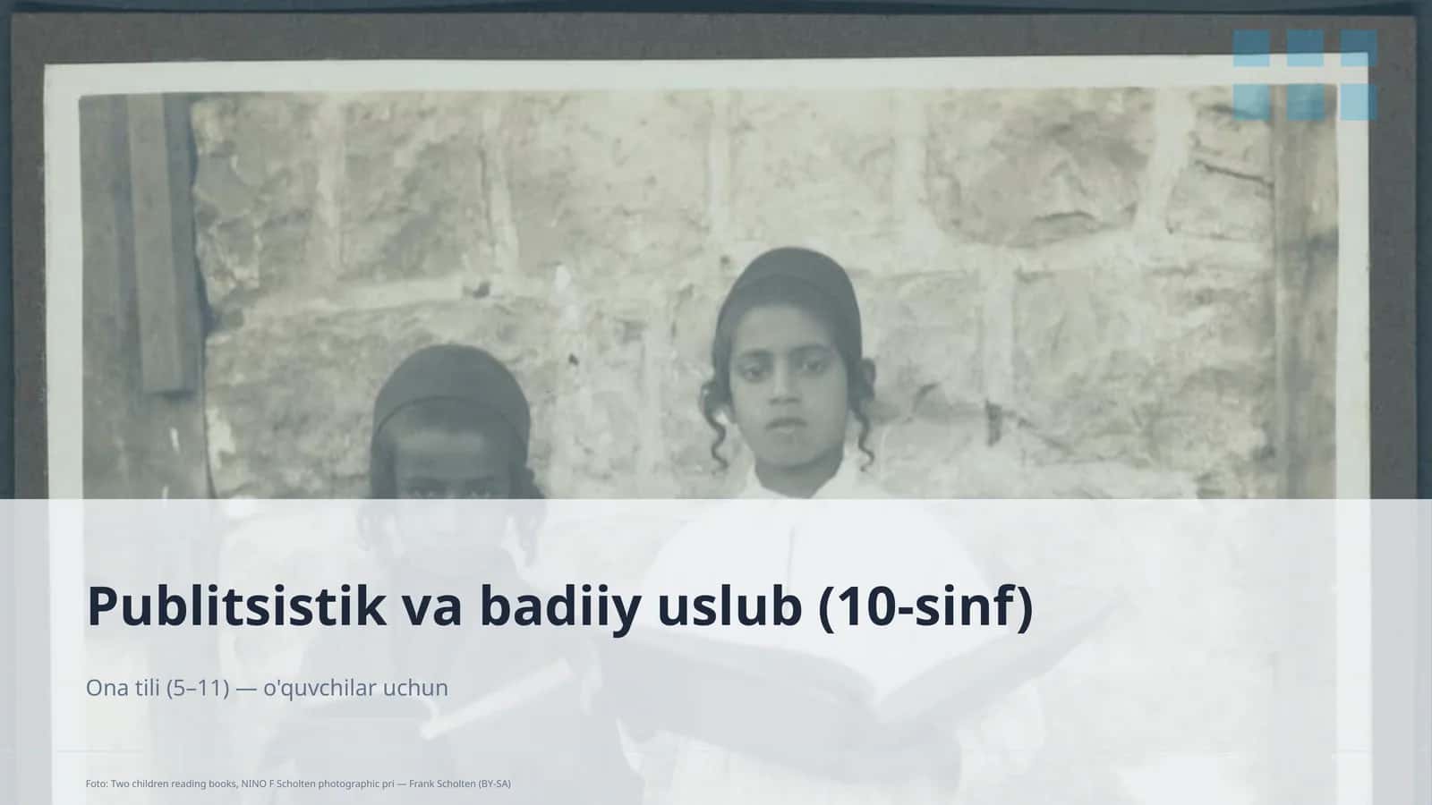 Publitsistik va badiiy uslub (10-sinf) 1