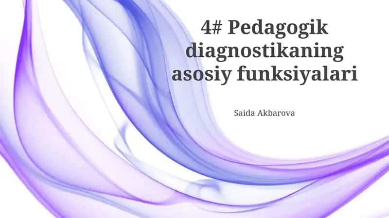 Pedagogik diagnostika 1