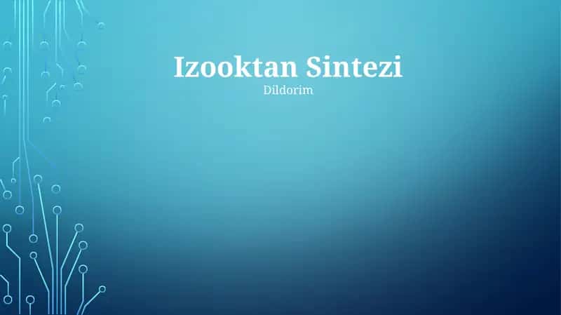 Izooktan Sintezi 1