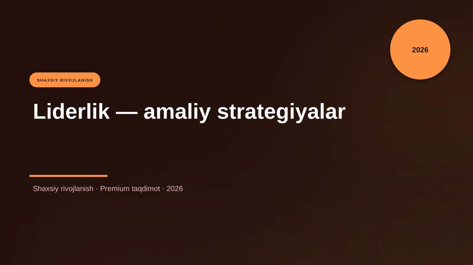 Liderlik — amaliy strategiyalar 1
