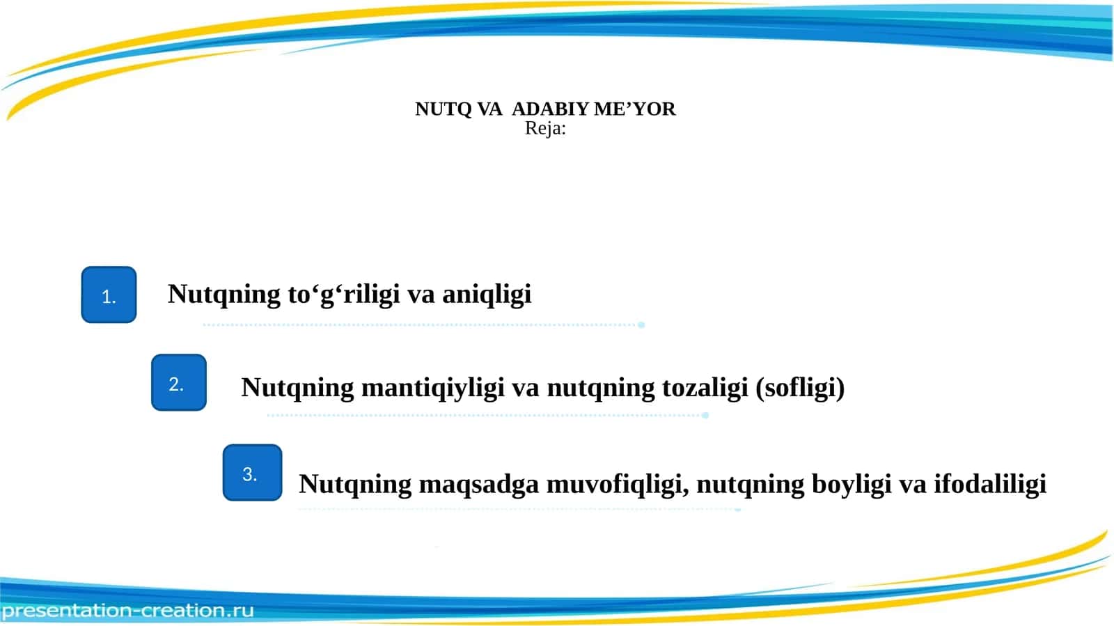 NUTQ VA ADABIY ME’YOR 1
