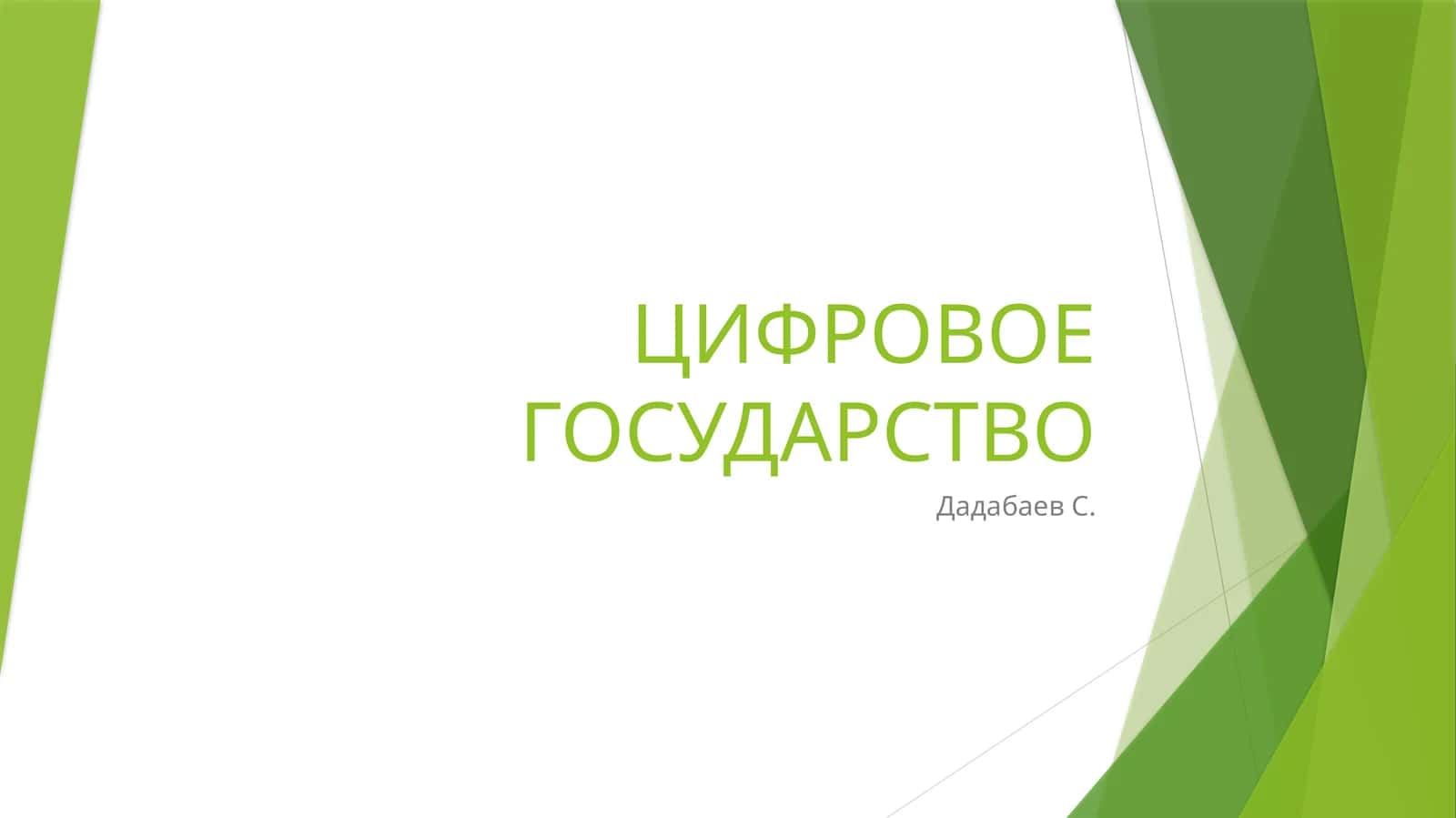 ЦИФРОВОЕ ГОСУДАРСТВО 1