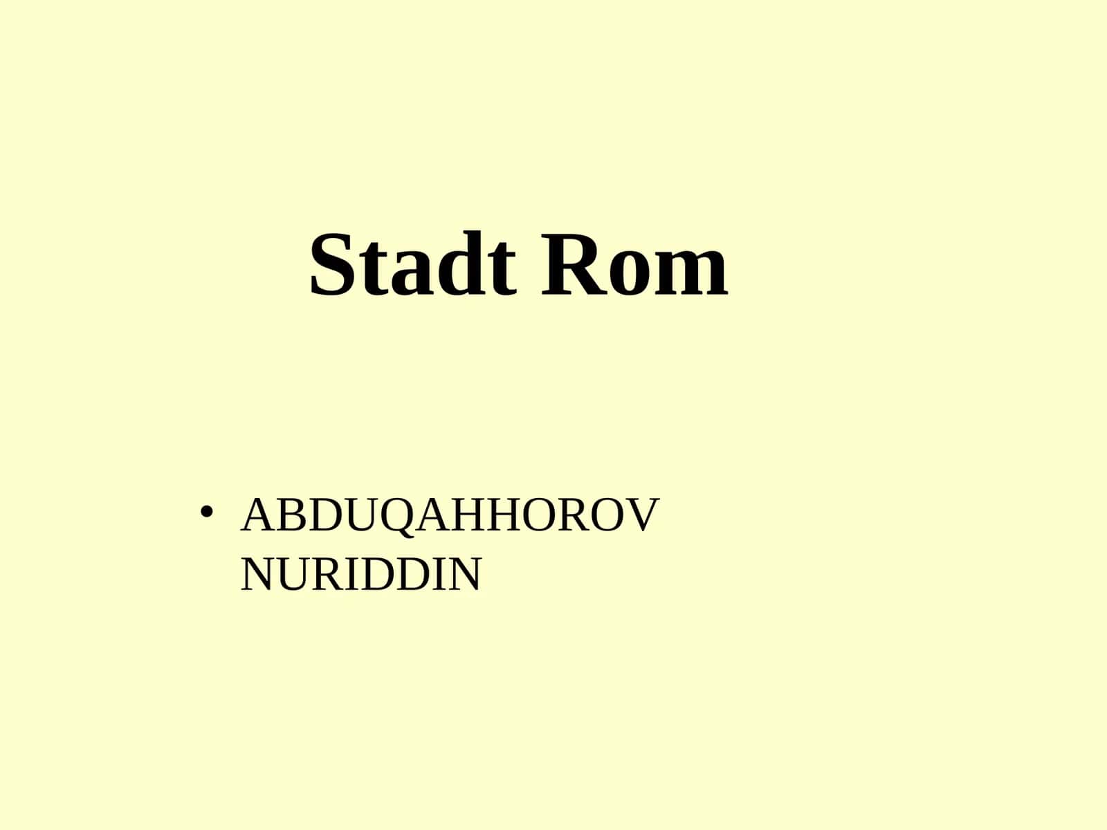 Stadt Rom 1