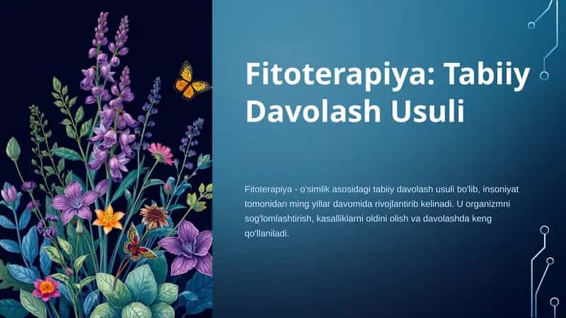 Fitoterapiya: Tabiiy Davolash Usuli 1