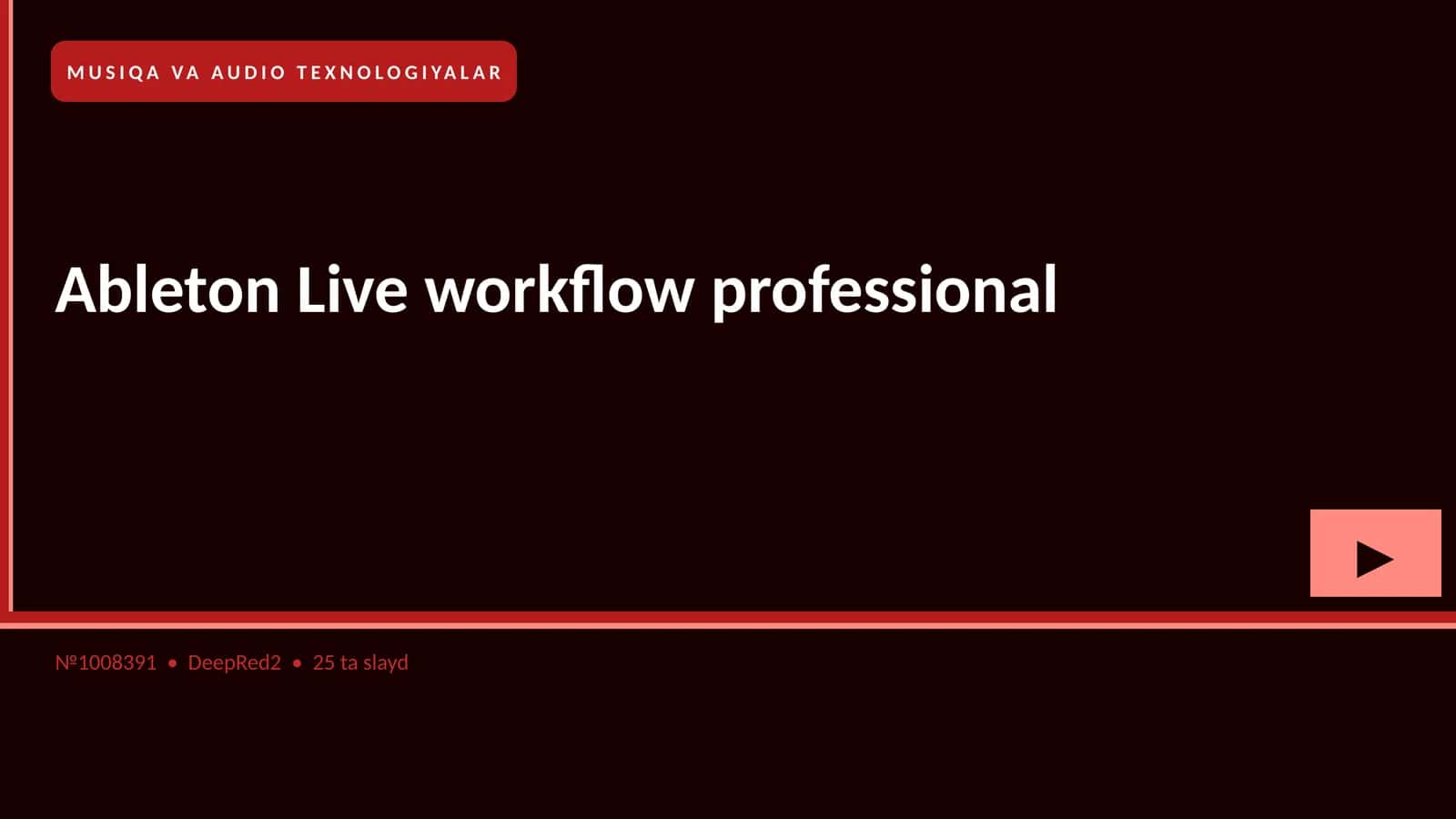 Ableton Live workflow professional 1