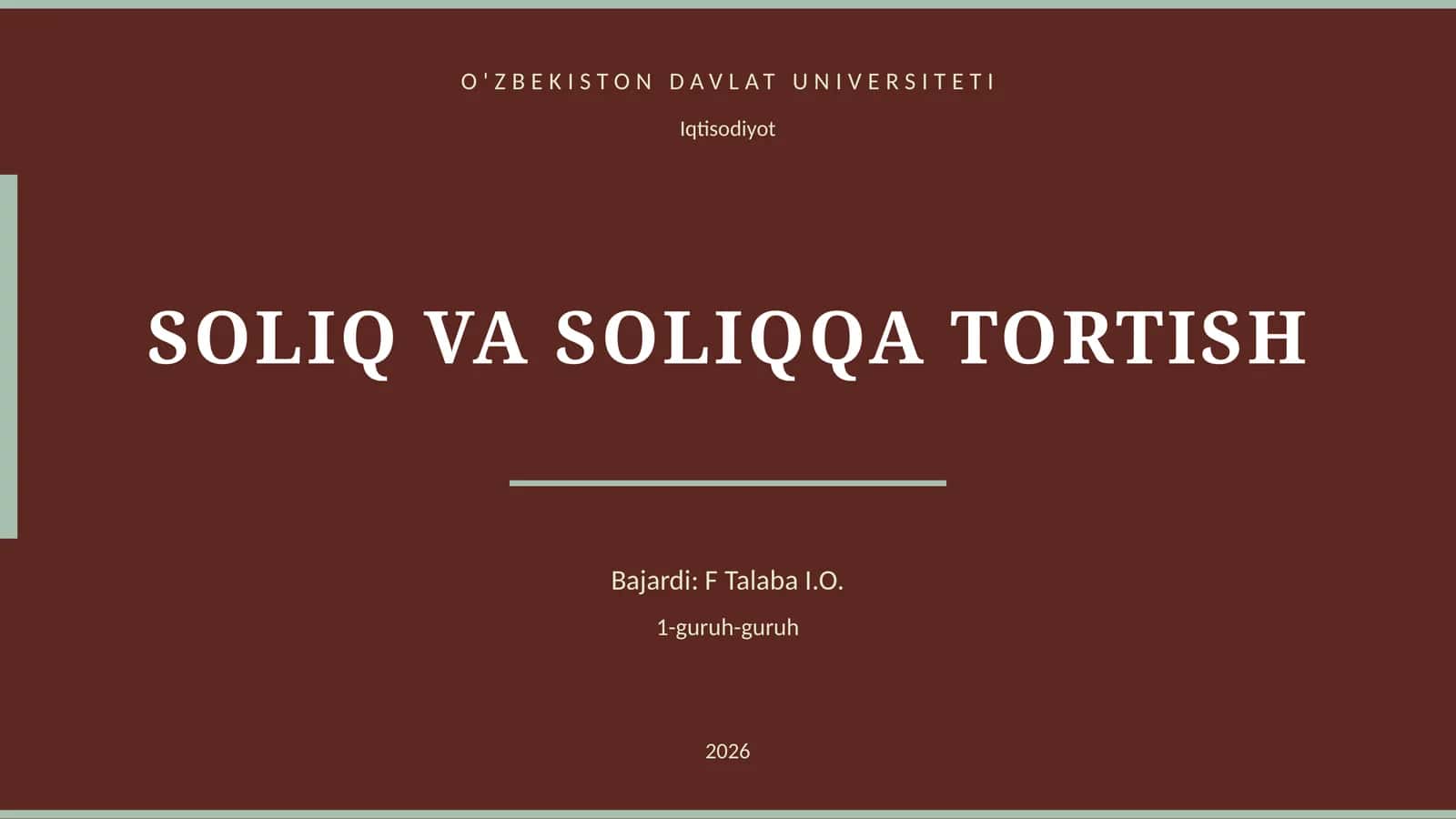 SOLIQ VA SOLIQQA TORTISH 1