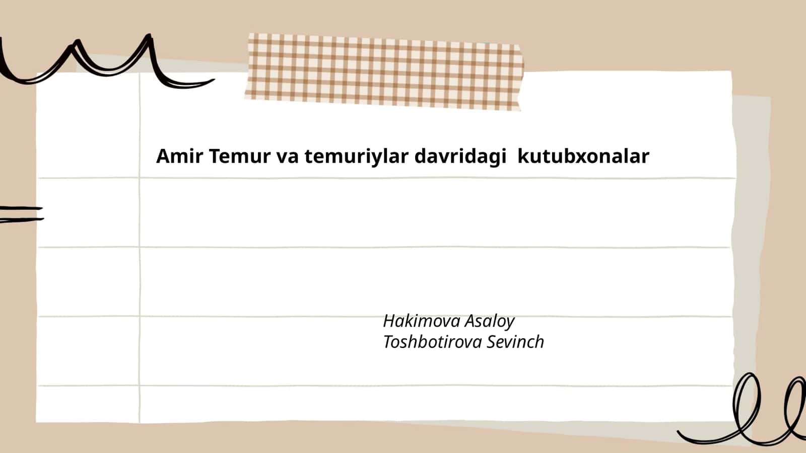 Amir Temur va temuriylar davridagi kutubxonalar 1