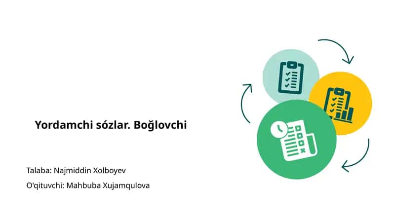 Yordamchi sózlar. Boğlovchi 1