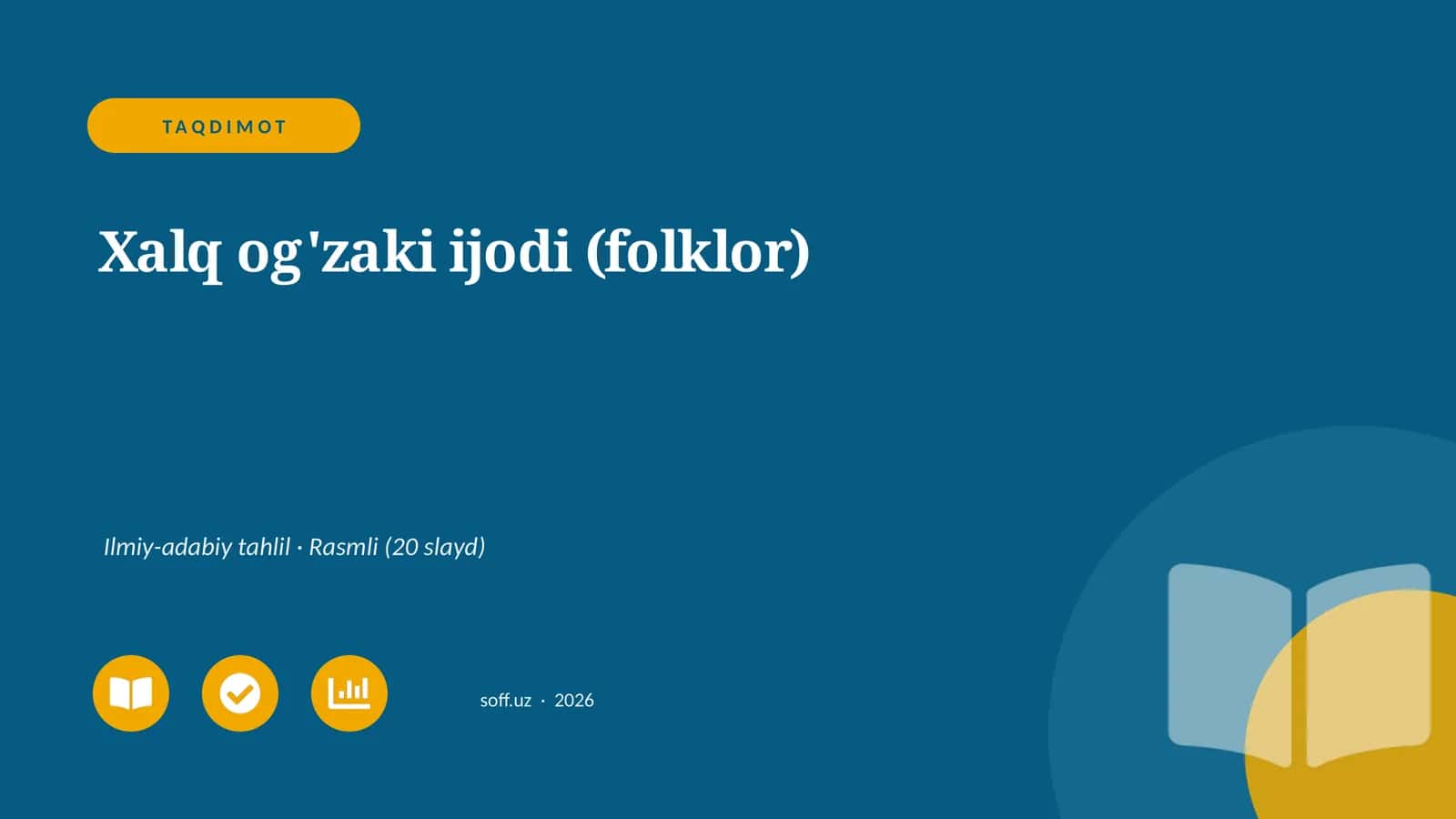 Xalq og'zaki ijodi (folklor) 1