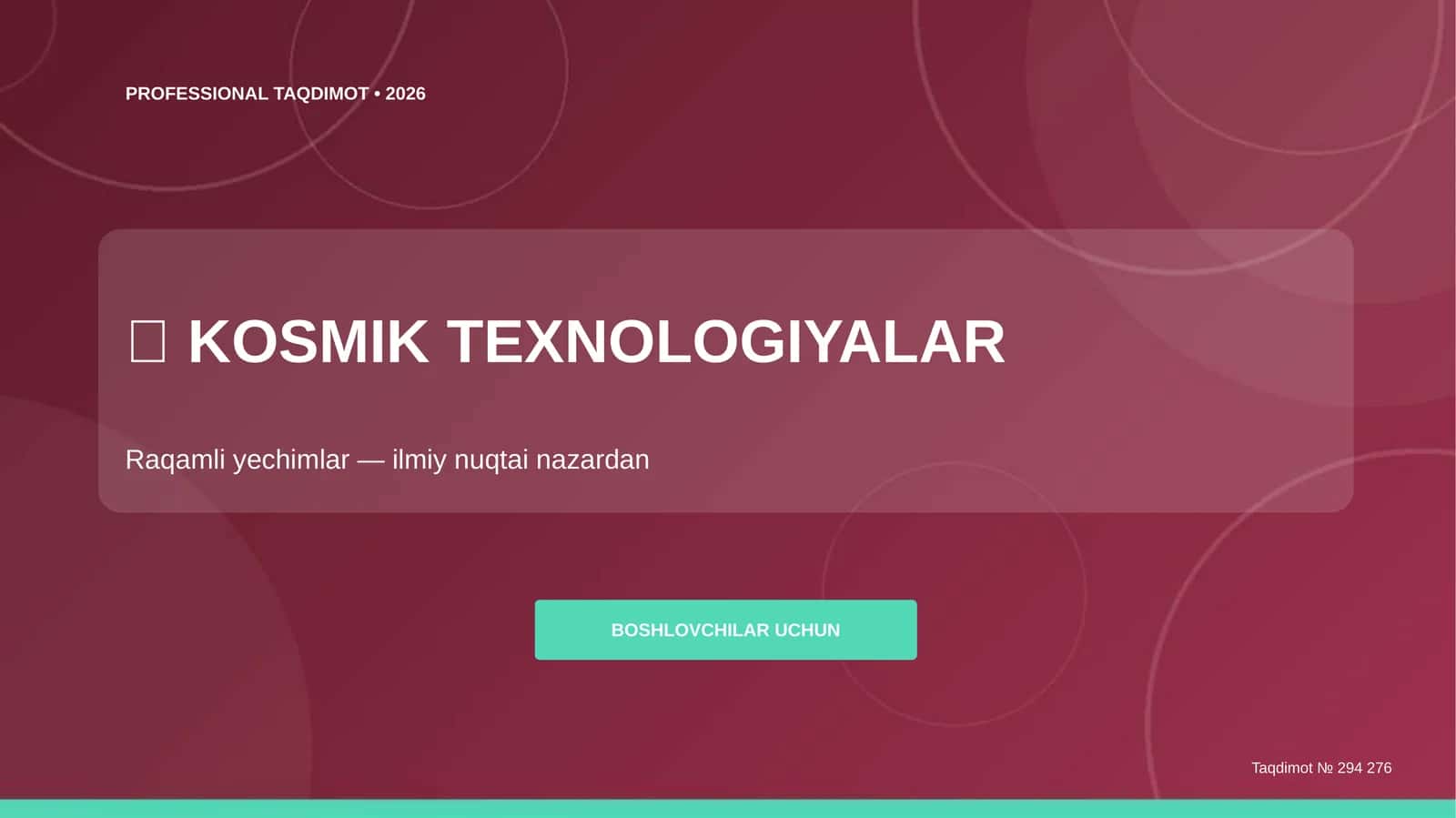 Kosmik texnologiyalar: raqamli yechimlar 1