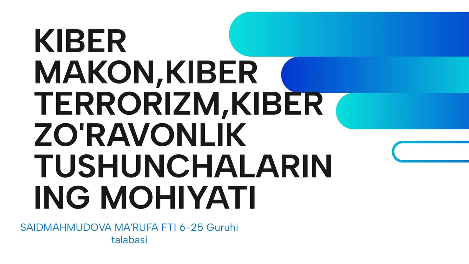 Kiber Makonning Xususiyati 1