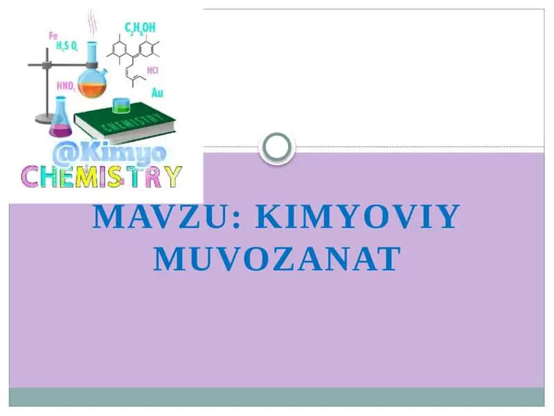 Kimyoviy muvozanat 1