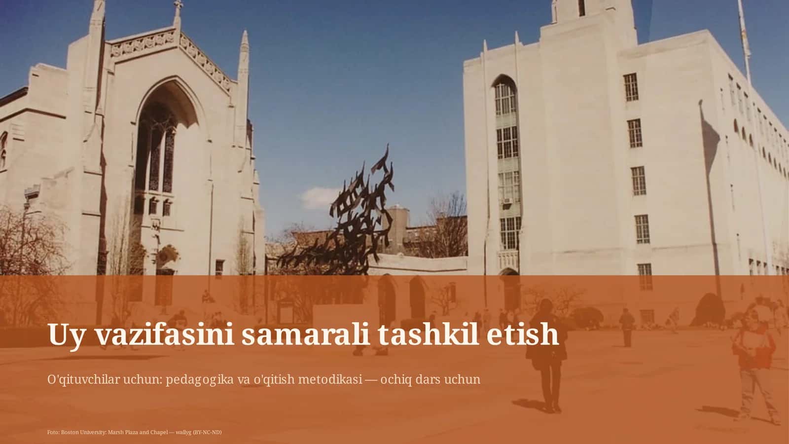 Uy vazifasini samarali tashkil etish 1