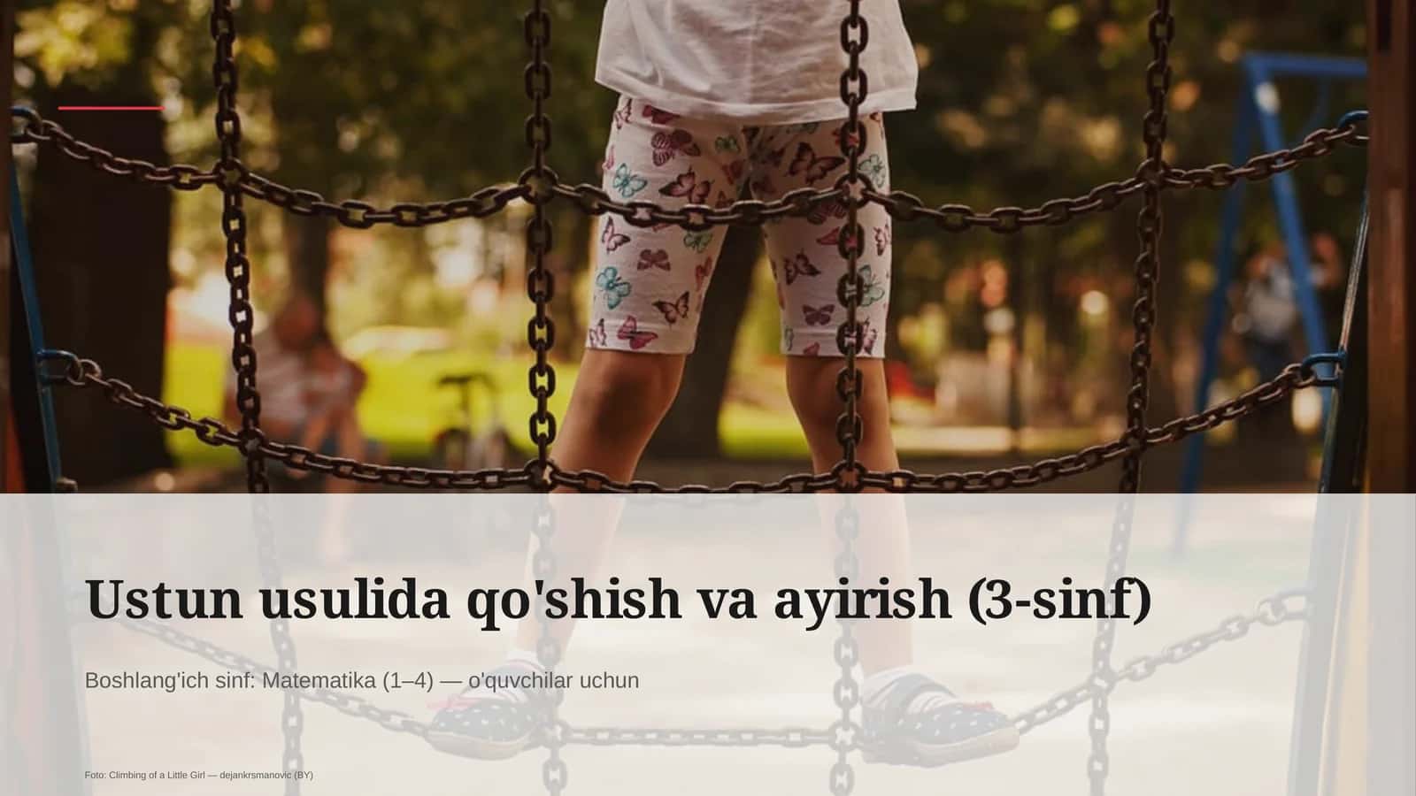 Ustun usulida qo'shish va ayirish (3-sinf) 1