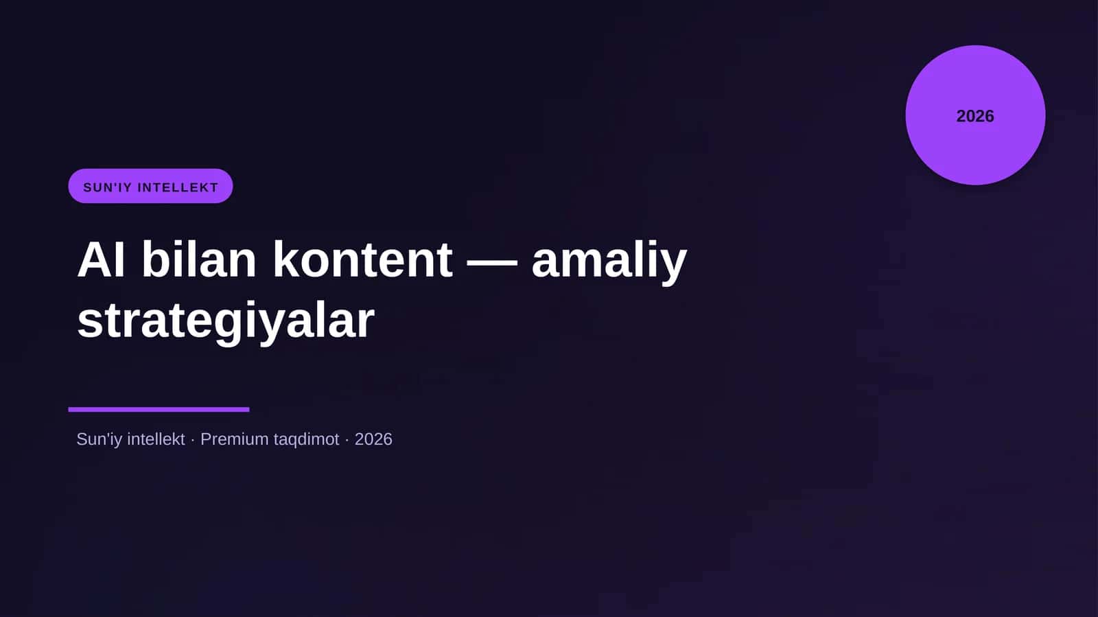 AI bilan kontent — amaliy strategiyalar 1