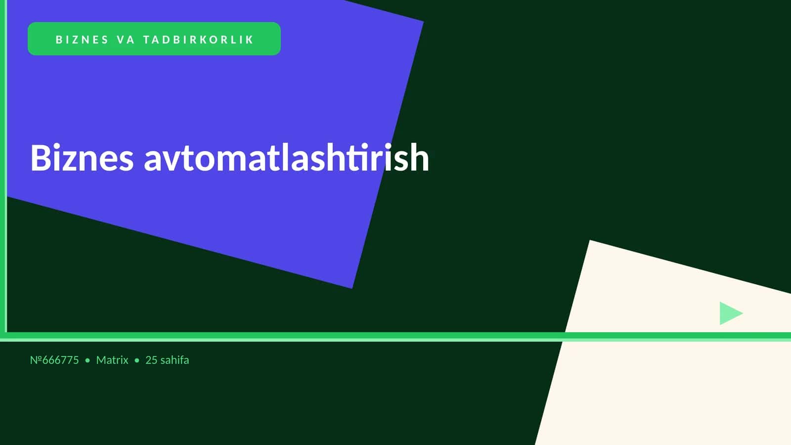 Biznes avtomatlashtirish 1
