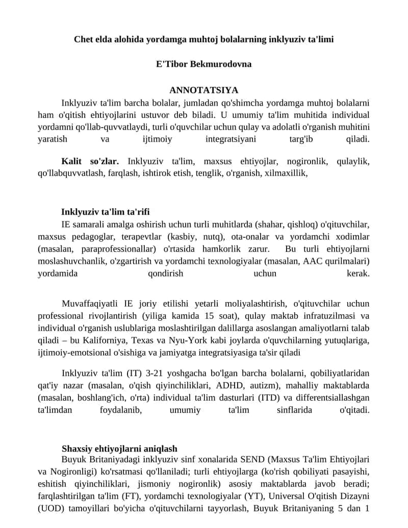 Inklyuziv ta'lim 1