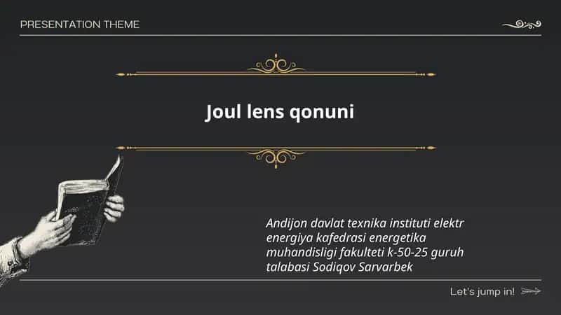 Joul lens qonuni 1