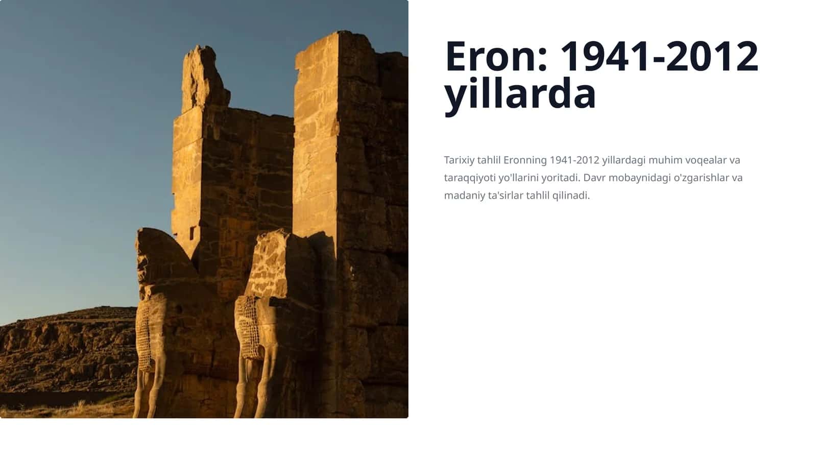 Eron 1941-2012 yillarda 1