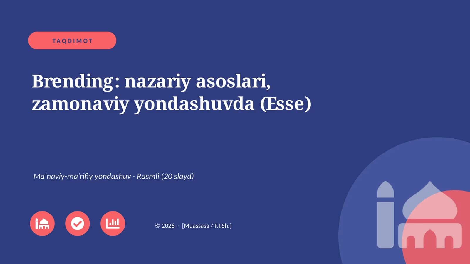 Brending: nazariy asoslari, zamonaviy yondashuvda (Esse) 1