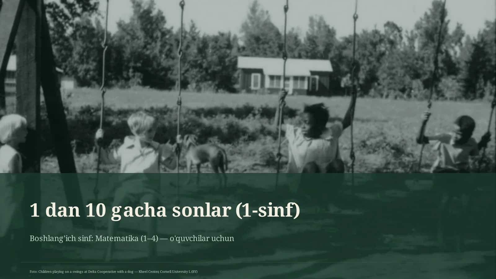 1 dan 10 gacha sonlar (1-sinf) 1