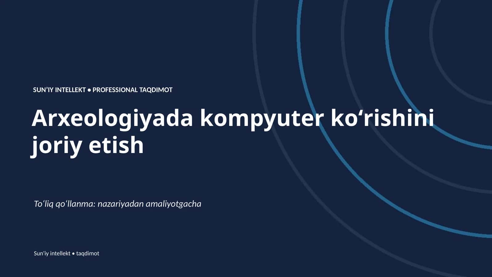 Arxeologiyada kompyuter koʻrishini joriy etish 1