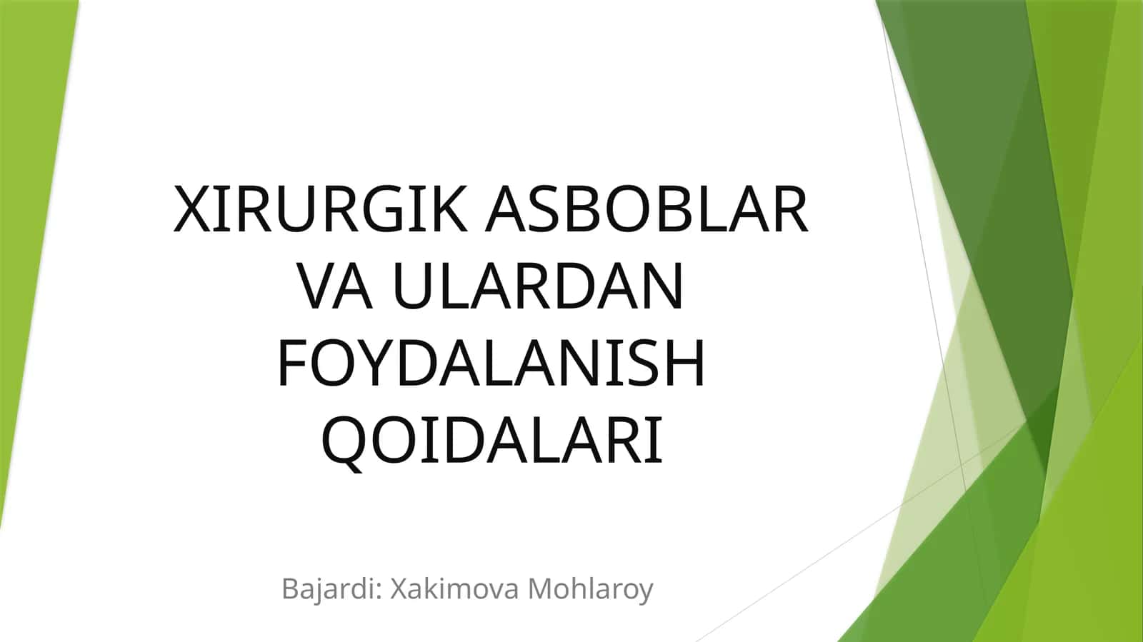 Jarrohlik Asboblari va Ulardan Foydalanish Qoidalari 1