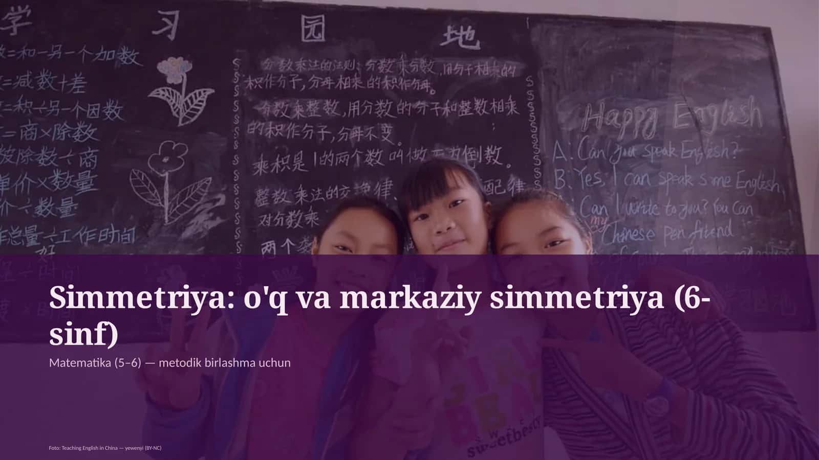 Simmetriya: o'q va markaziy simmetriya (6-sinf) 1