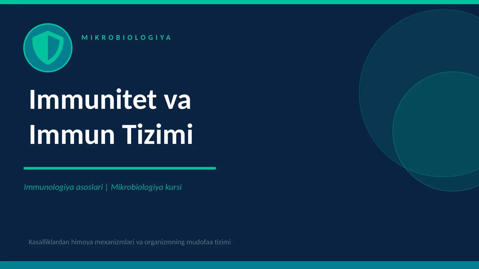 Immunitet va immun tizimi 1