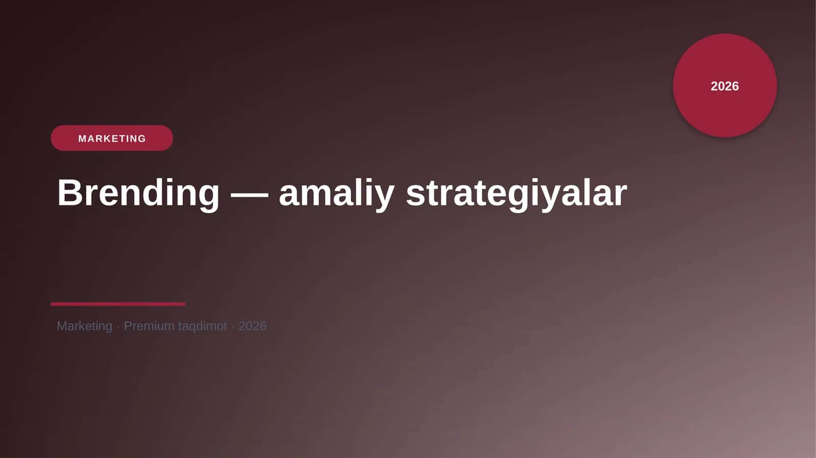 Brending — amaliy strategiyalar 1