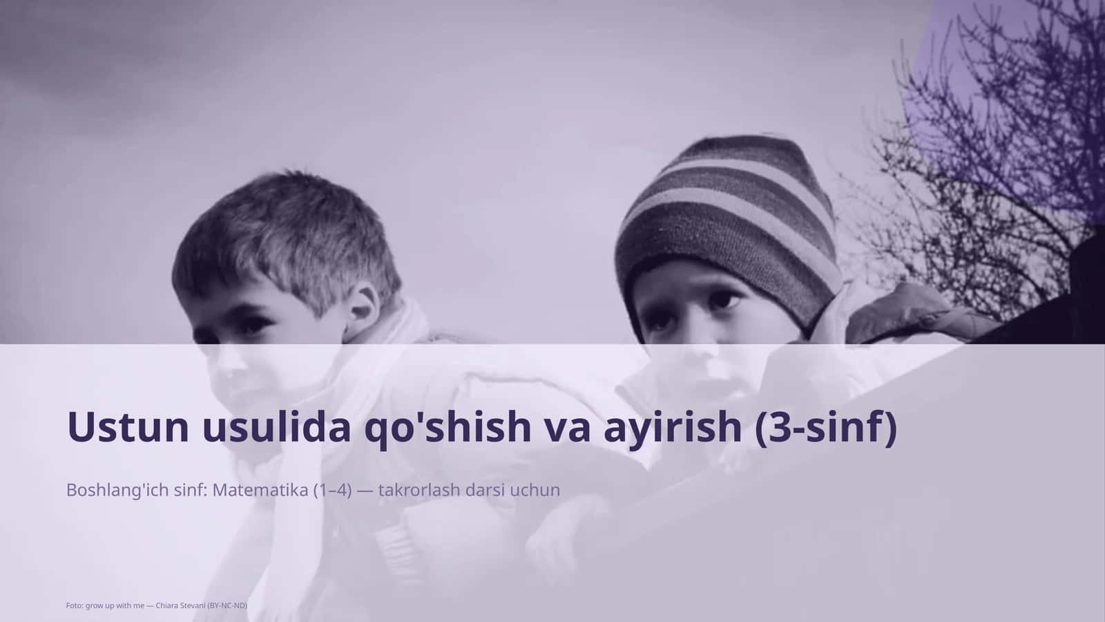 Ustun usulida qo'shish va ayirish (3-sinf) 1