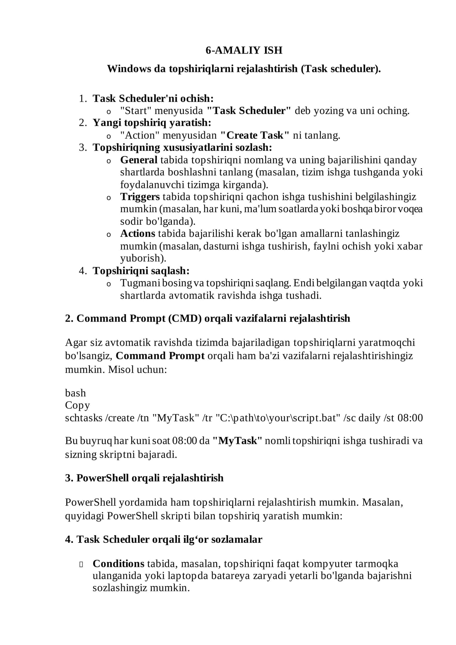 Yangi zadacha yaratishni bosamiz 1