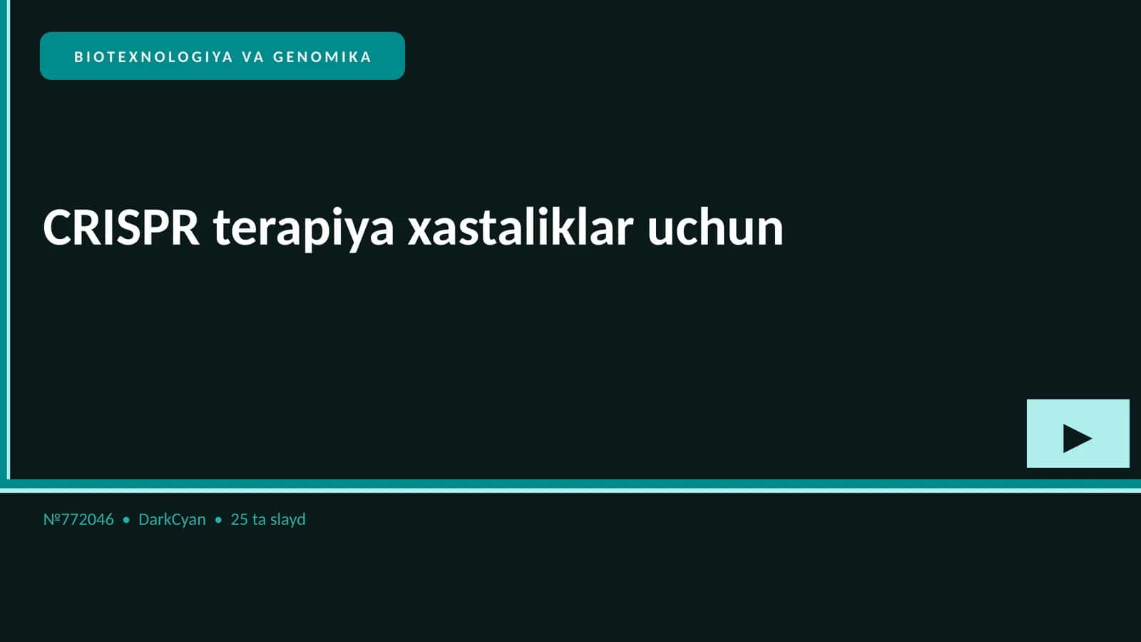 BIOTEXNOLOGIYA VA GENOMIKA 1