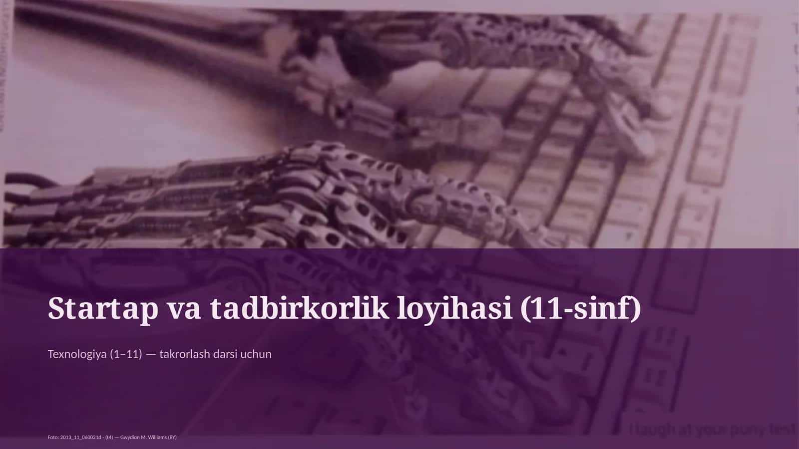 Startap va tadbirkorlik loyihasi (11-sinf) 1