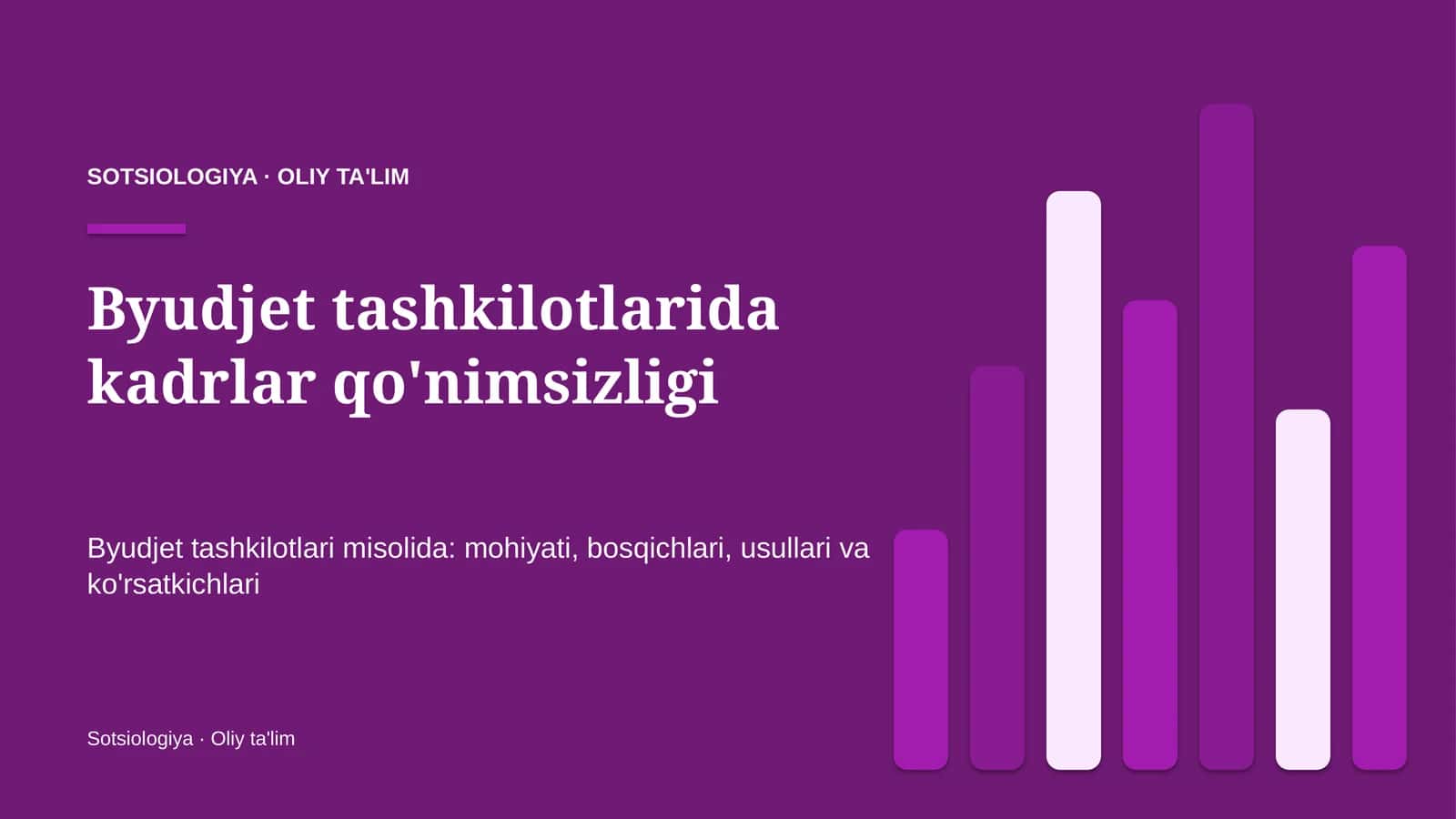 Byudjet tashkilotlarida kadrlar qo'nimsizligi 1