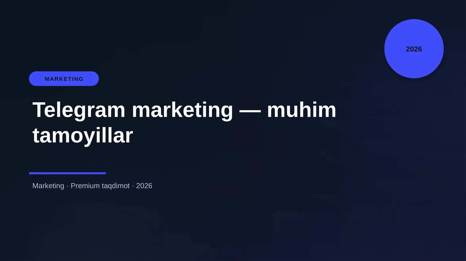 Telegram marketing — muhim tamoyillar 1