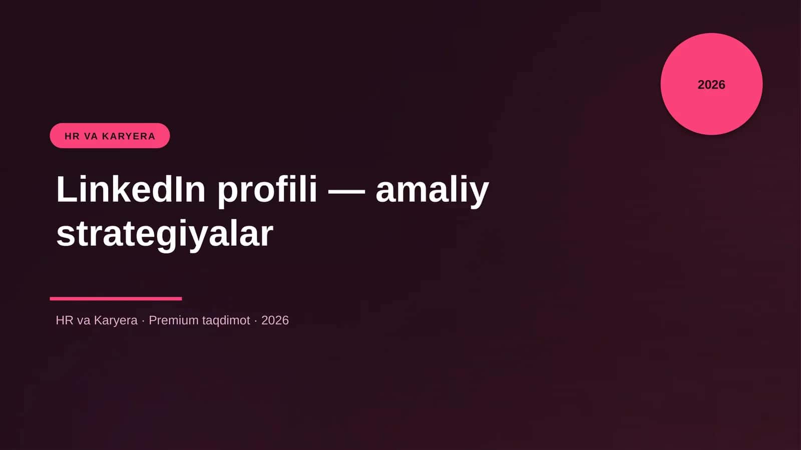 LinkedIn profili — amaliy strategiyalar 1