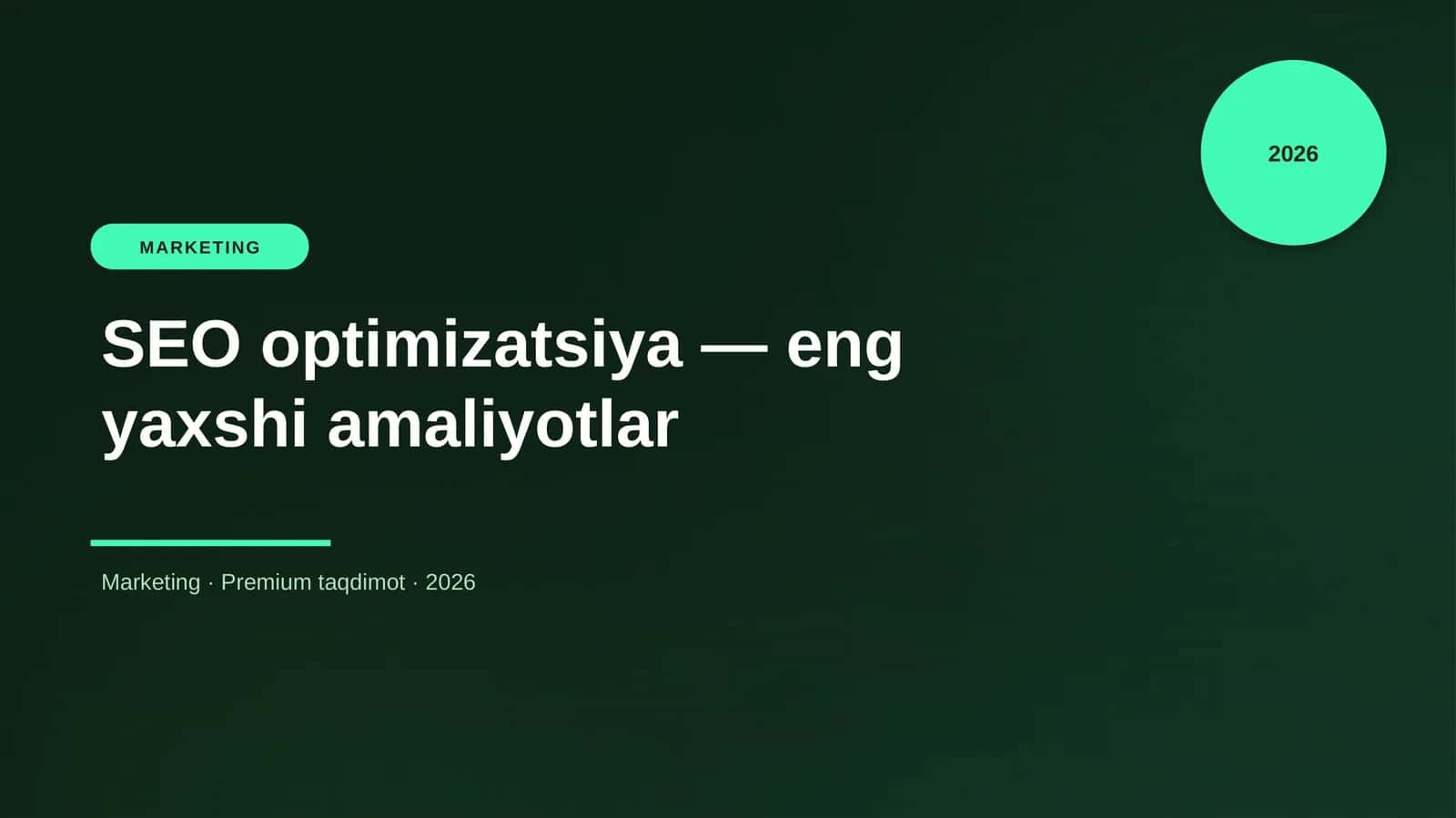 SEO optimizatsiya — eng yaxshi amaliyotlar 1