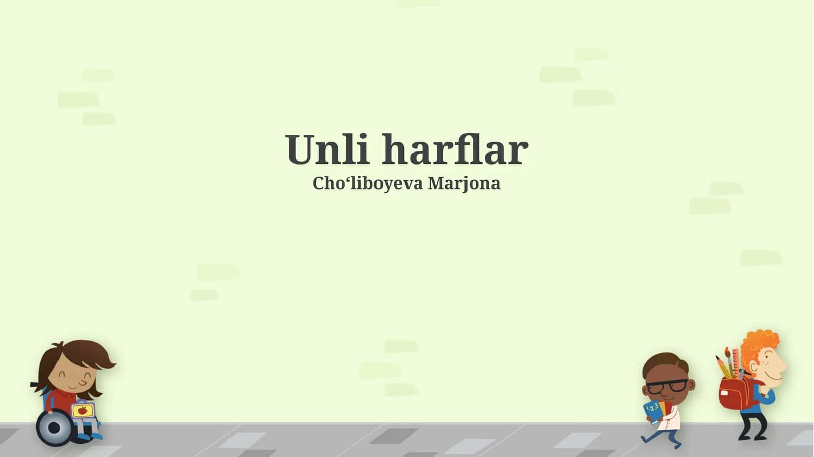 Unli harflar 1