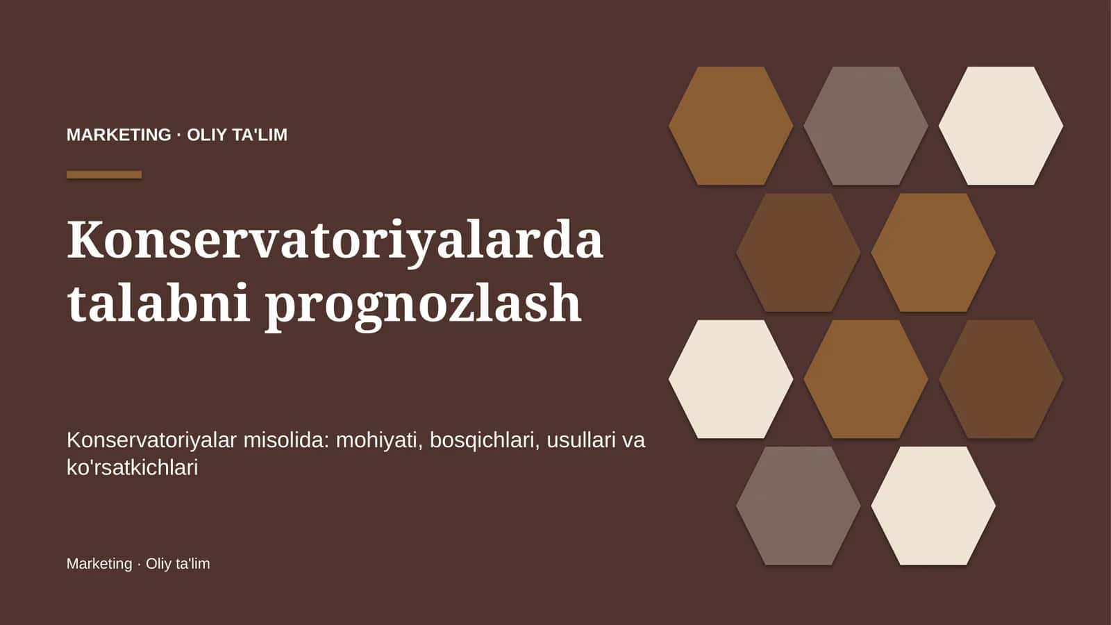 Konservatoriyalar misolida: mohiyati, bosqichlari, usullari va ko'rsatkichlari 1