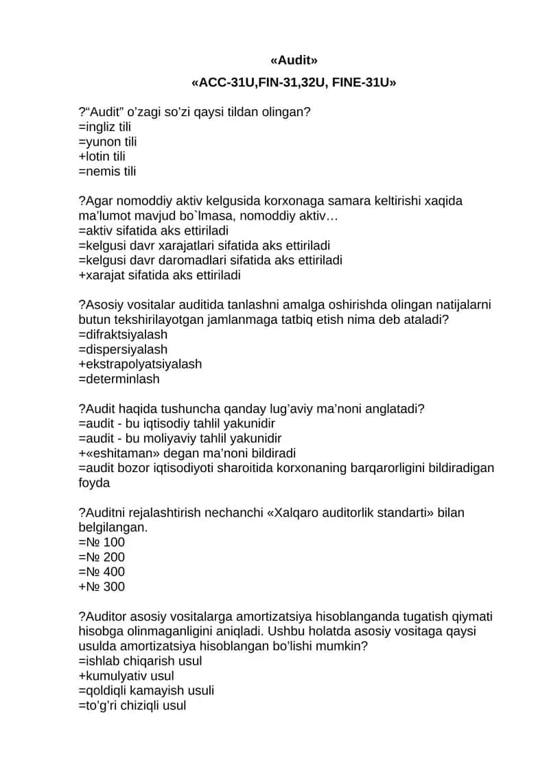 Audit 1